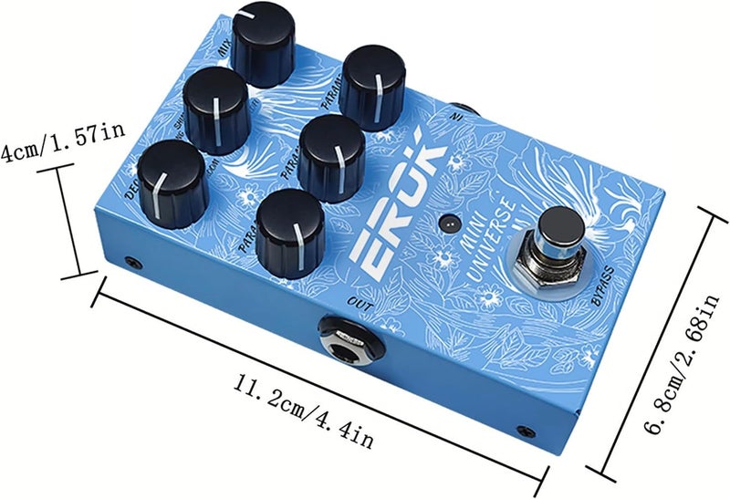 EROK Reverb Pedal – 9 Reverb Effects (Room, Hall, Plate, Spring, Shimmer, Cloud, Bloom, Swell, LoFi) for Electric Guitar, Bass & Piano - Image 5